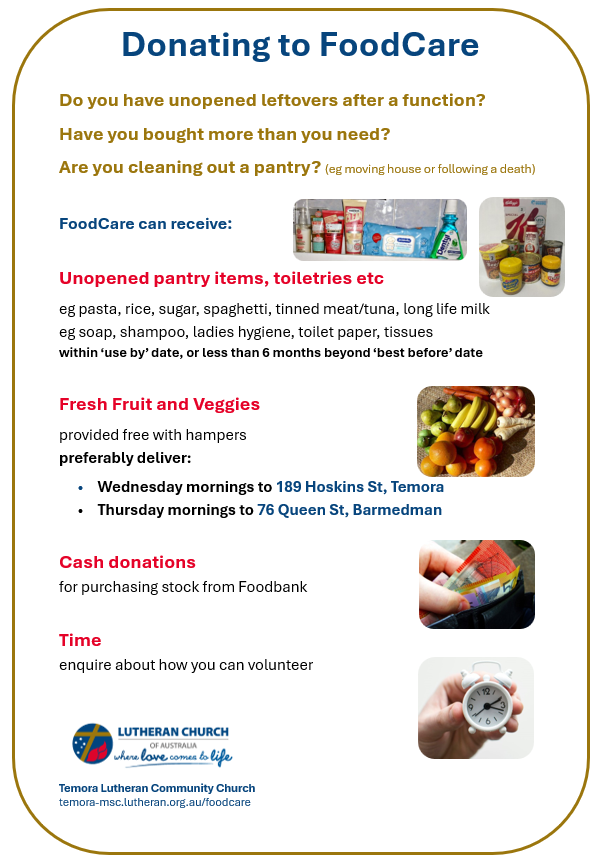 Dontating to FoodCare